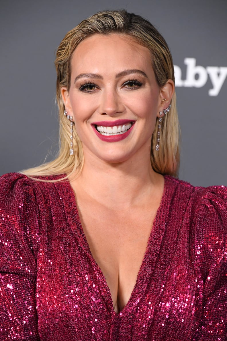 WEST HOLLYWOOD, CALIFORNIA - NOVEMBER 13: Hilary Duff arrives at the Baby2Baby 10-Year Gala Presented By Paul Mitchell at Pacific Design Center on November 13, 2021 in West Hollywood, California. (Photo by Steve Granitz/WireImage)