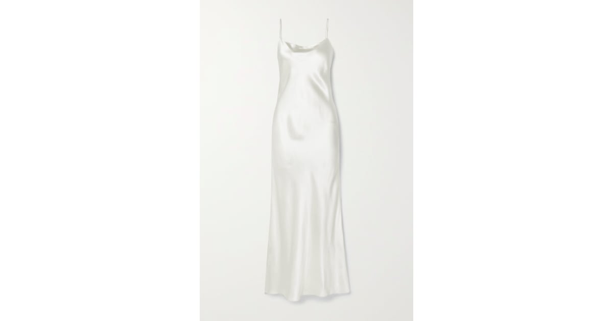 Anine Bing Chloe Maxi Dress | Kamala Harris's White Silk ...