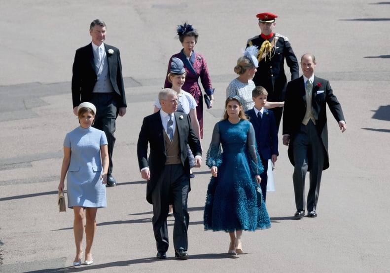 Princess Eugenie, Prince Andrew, Princess Beatrice and Princess Anne