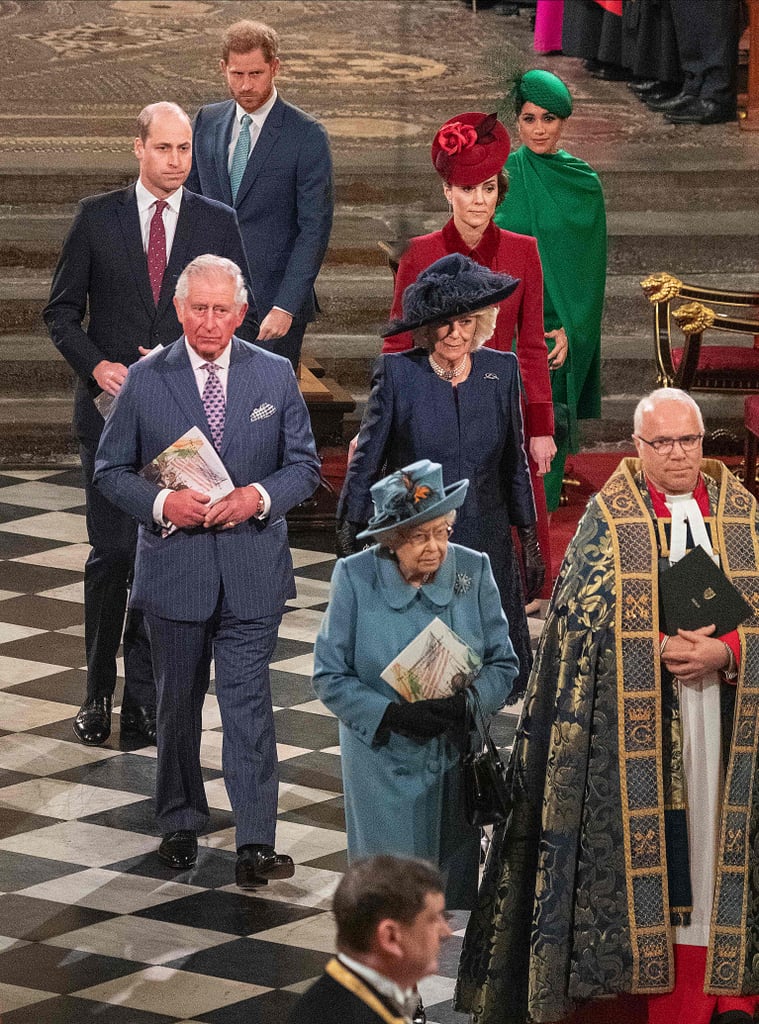 In 2020, the queen attended Commonwealth Day service with Prince William, Prince Harry, Kate Middleton, and Meghan Markle.