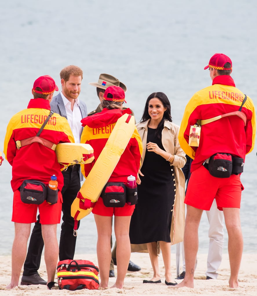 Meghan Markle Black Club Monaco Dress on the Beach 2018