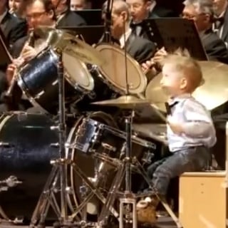 Drummer Kid Leading Band