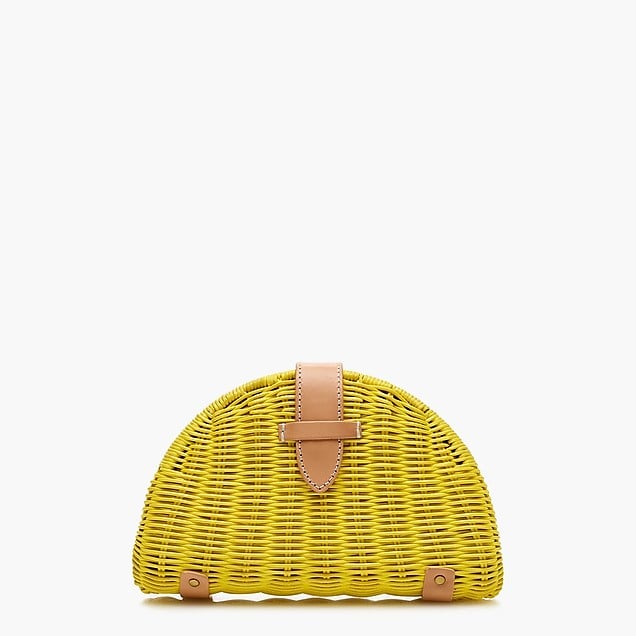 J crew fan new arrivals rattan clutch