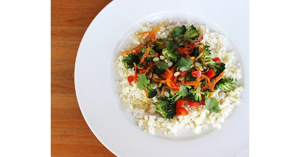 Cauliflower "Rice" StirFry Healthy Dinner Recipes For 1 Person