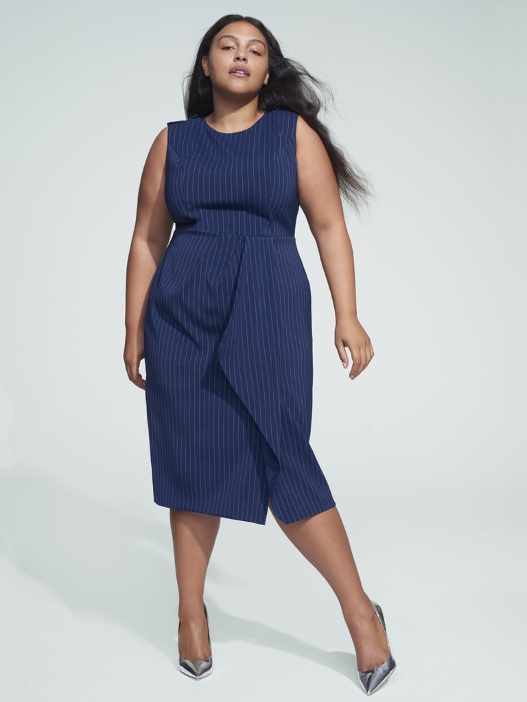 Jason Wu x Eloquii Pinstripe Origami Sheath Dress