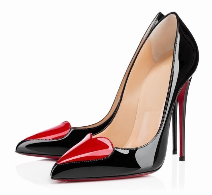 Bonanza Heart-Shaped Pointed-Toe Slip-On High Heel Pump