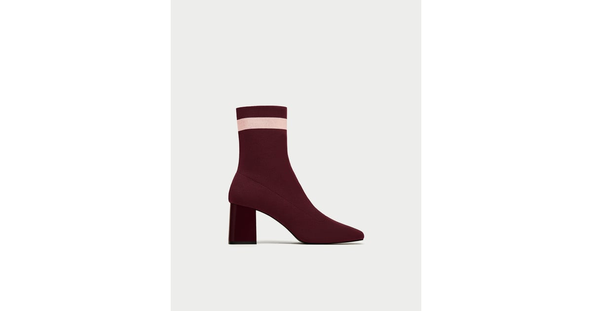 beige sock boots zara