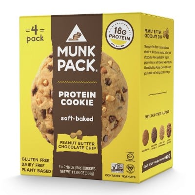 Munk Pack Protein Cookie Peanut Butter Chocolate Chip Flavor