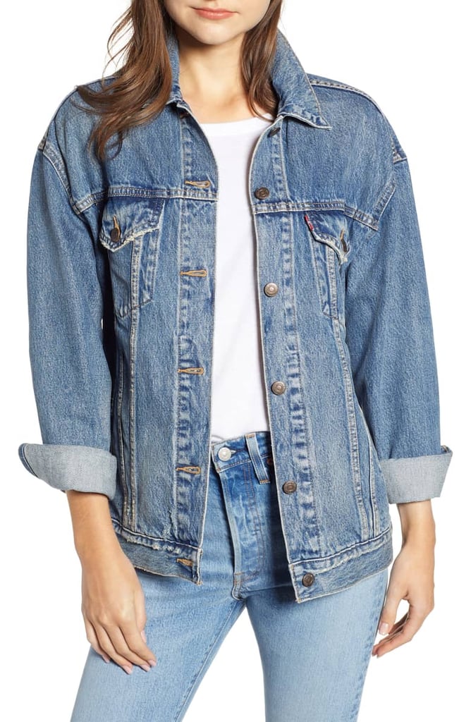 baggy black jean jacket