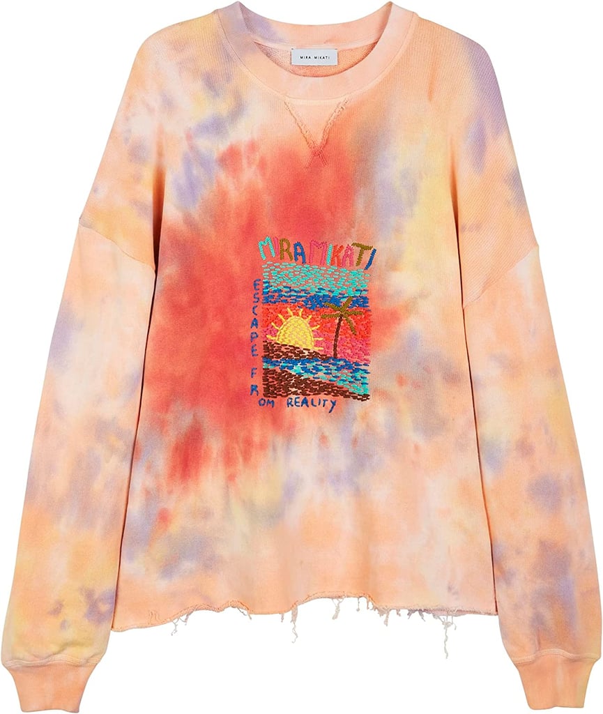 A Tie-Dye Top: Mira Mikati Embroidered Tie Dyed Sweatshirt