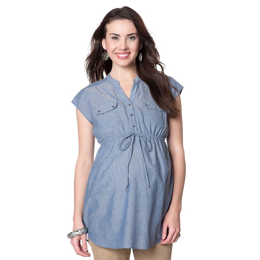 Oh Baby by Motherhood Chambray Babydoll Tunic ($21, originally $36)