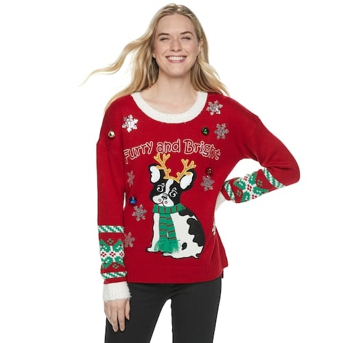 Women's Holiday Crewneck Sweater | Best Kohl's Ugly Christmas Sweaters ...