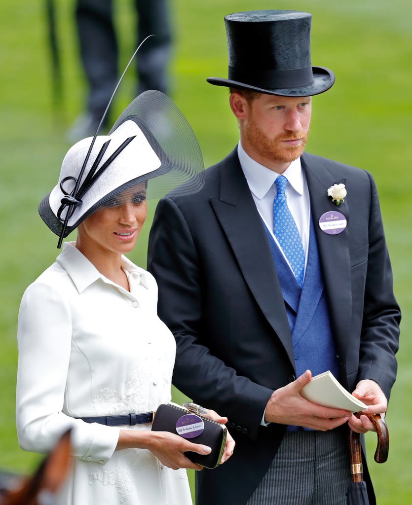 Some people noted that Meghan chose not to wear her Royal Ascot ID badge on her Givenchy dress, even though Prince Harry pinned his to his jacket.