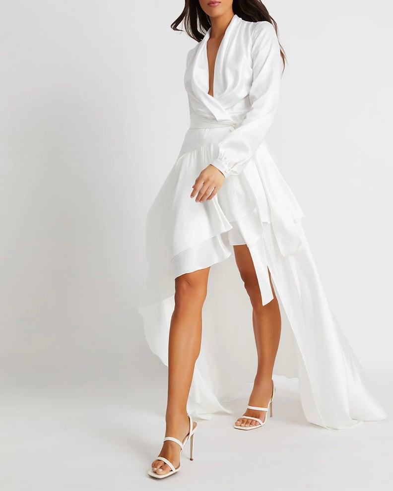 Unique Wrap-Style Wedding Dress