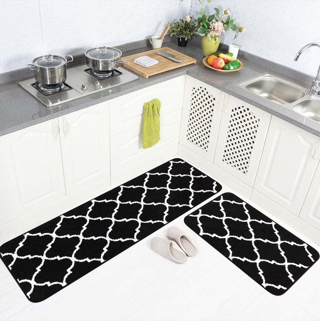 Carvapet 2 Pieces Microfibre Moroccan Trellis Kitchen Mat