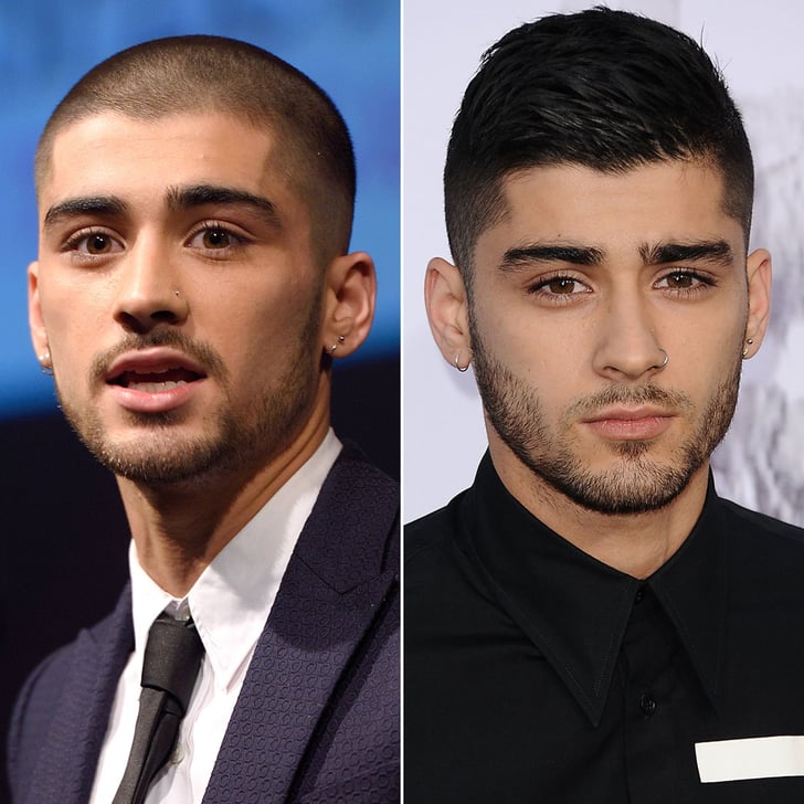Zayn Malik | Male Celebrities With Hair vs. Shaved Heads | POPSUGAR ...