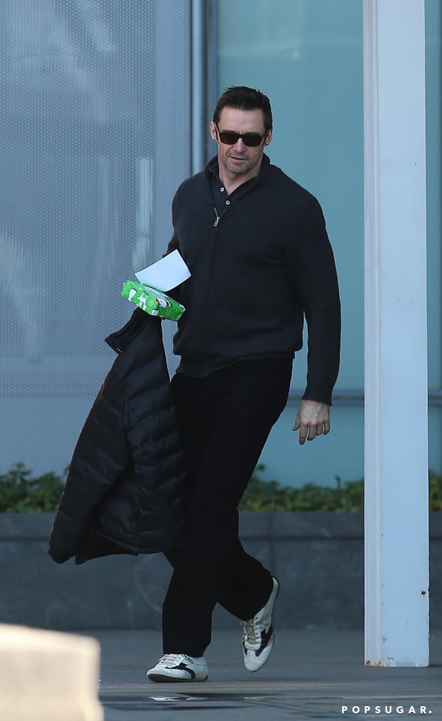 Hugh Jackman was on the move in NYC on Friday.