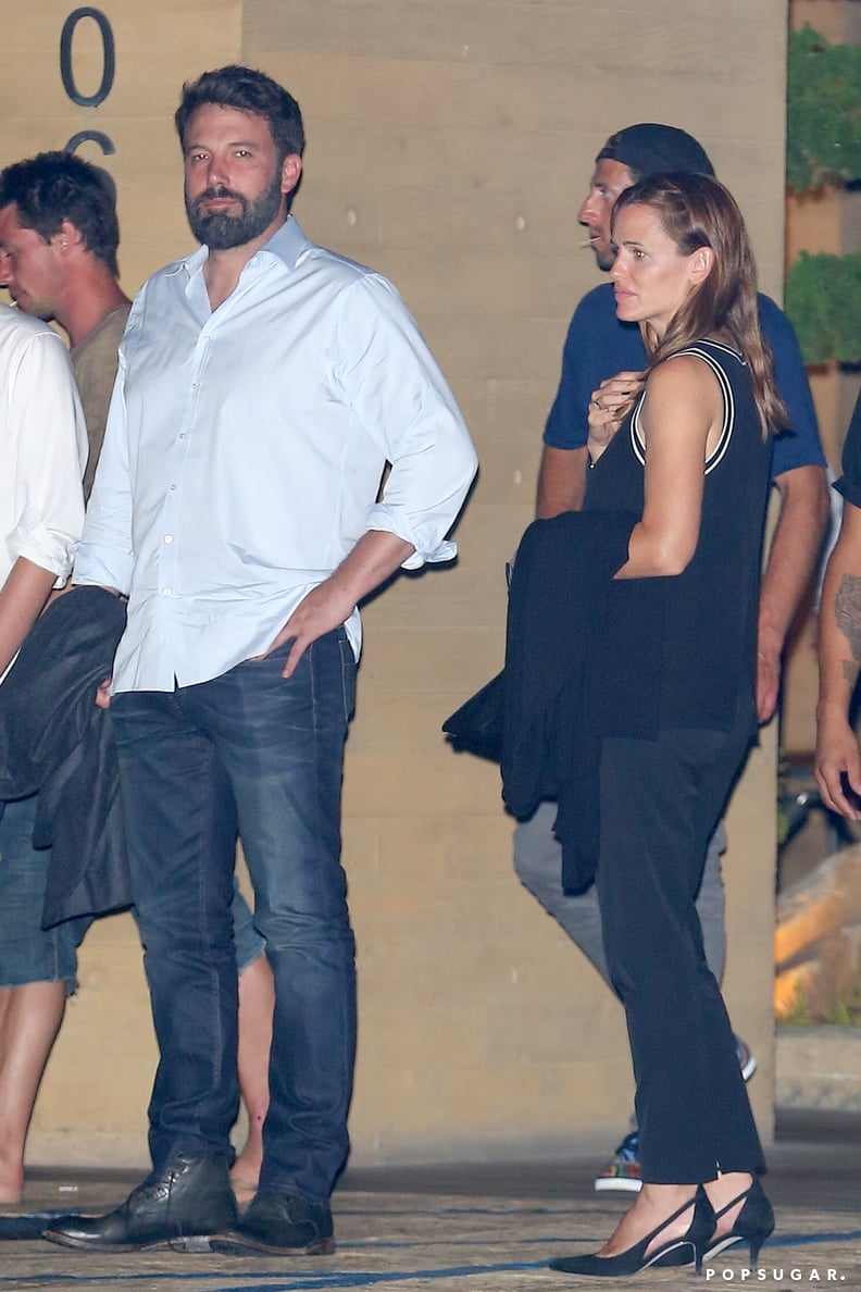 Sept. 20, 2015: Ben and Jen left Malibu's Nobu restaurant after dinner together.