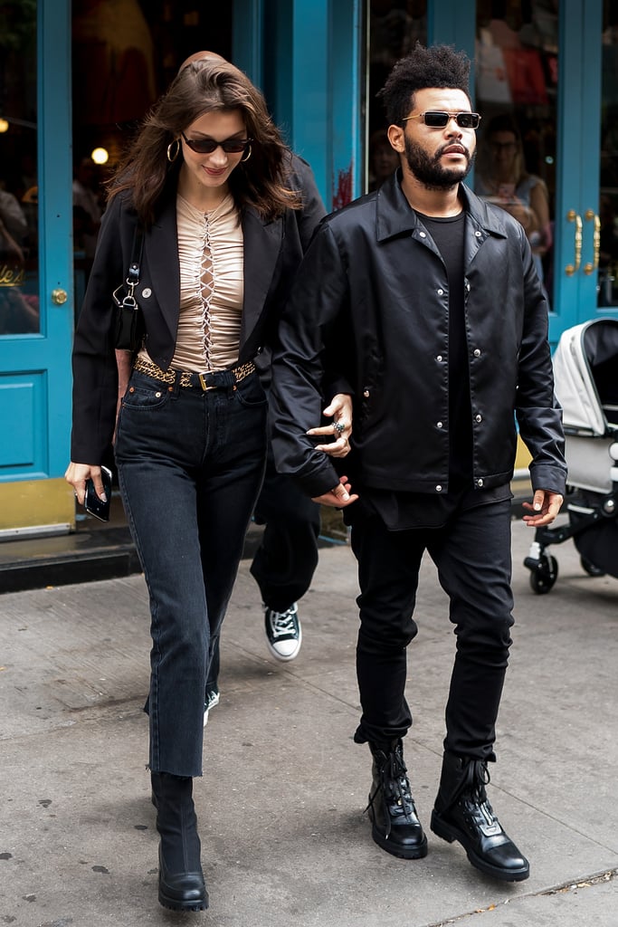 Bella Hadid Lace-Up Top With The Weeknd on Her Birthday ...