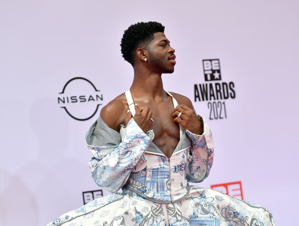 Lil Nas X Changes From a Dress to Pantsuit at the BET Awards