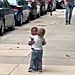 Toddlers See Each Other on the Street and Start Hugging