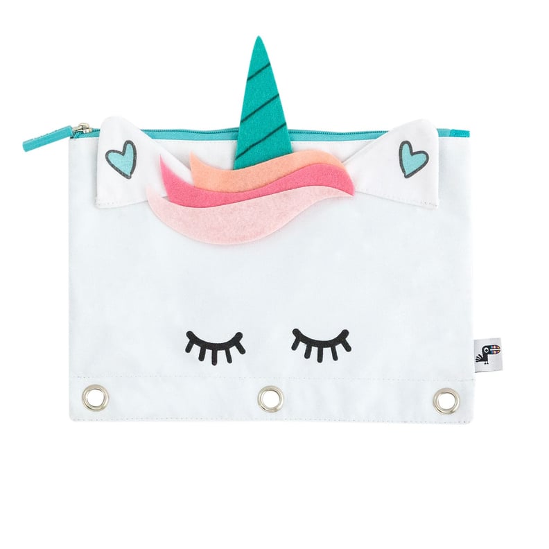 Yoobi Unicorn Zipper Binder Pencil Case