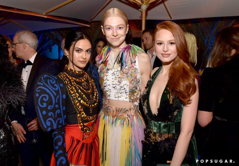 Camila Mendes, Hunter Schafer, and Madelaine Petsch at the Vanity Fair Oscars Party