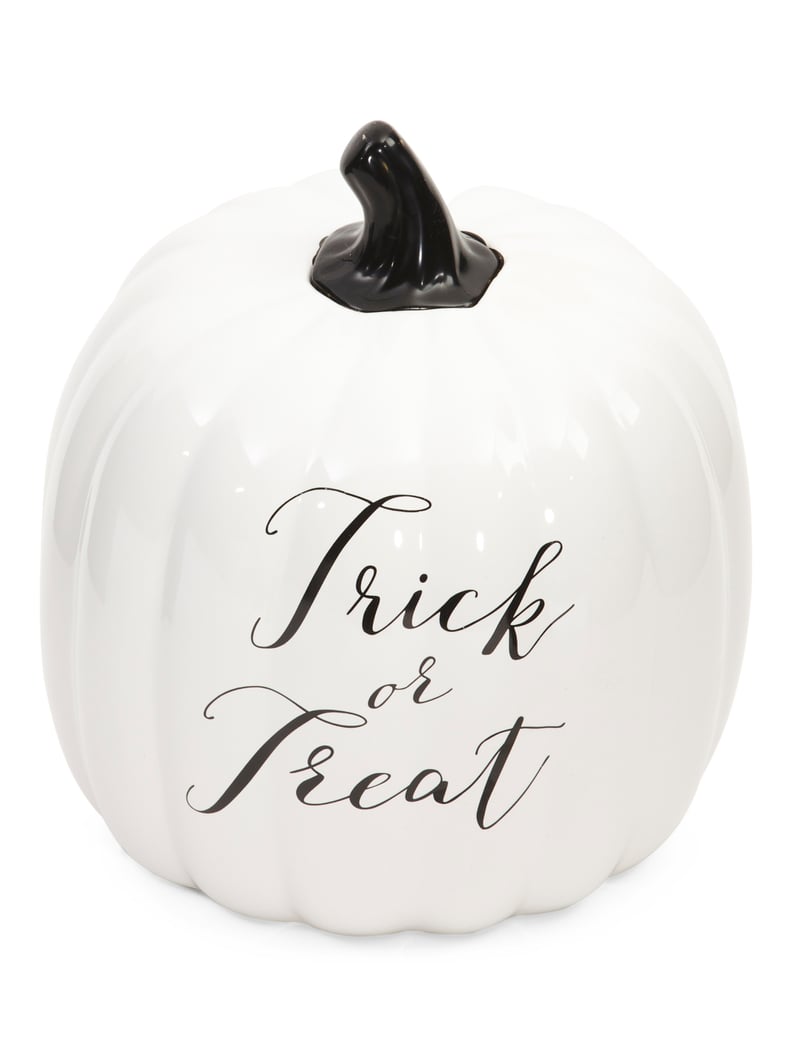 Ceramic Trick or Treat Pumpkin Halloween