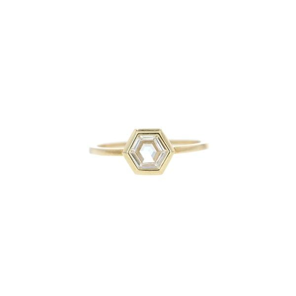 Grace Lee Hex Step Cut Diamond Ring