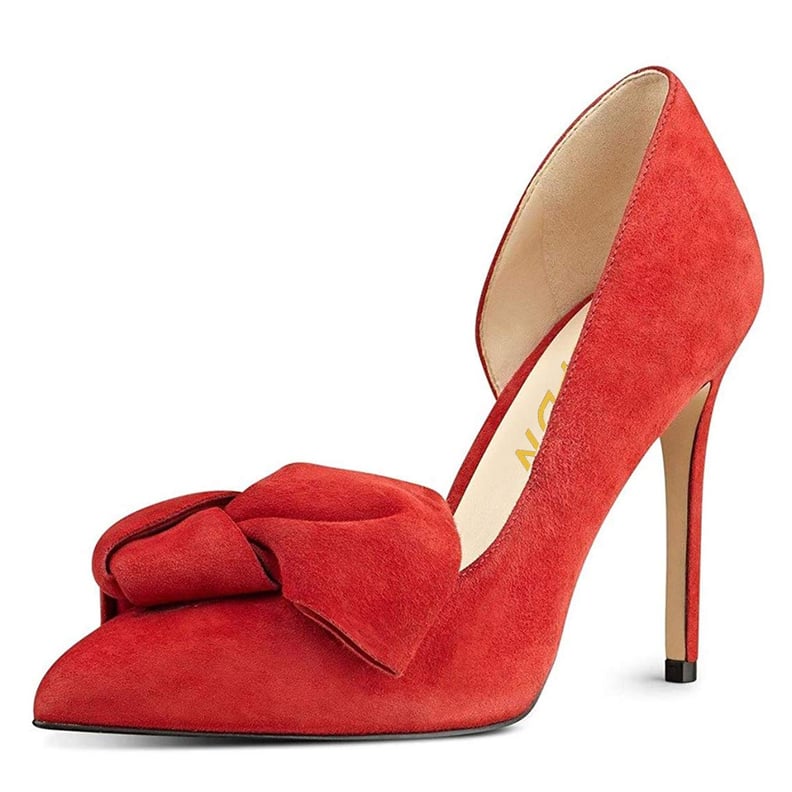 YDN Chic Suede D'Orsay Pointy Toe Heels