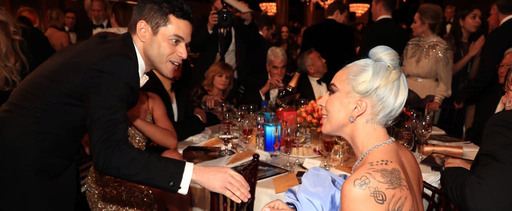 Rami Malek and Lady Gaga at the 2019 Golden Globes