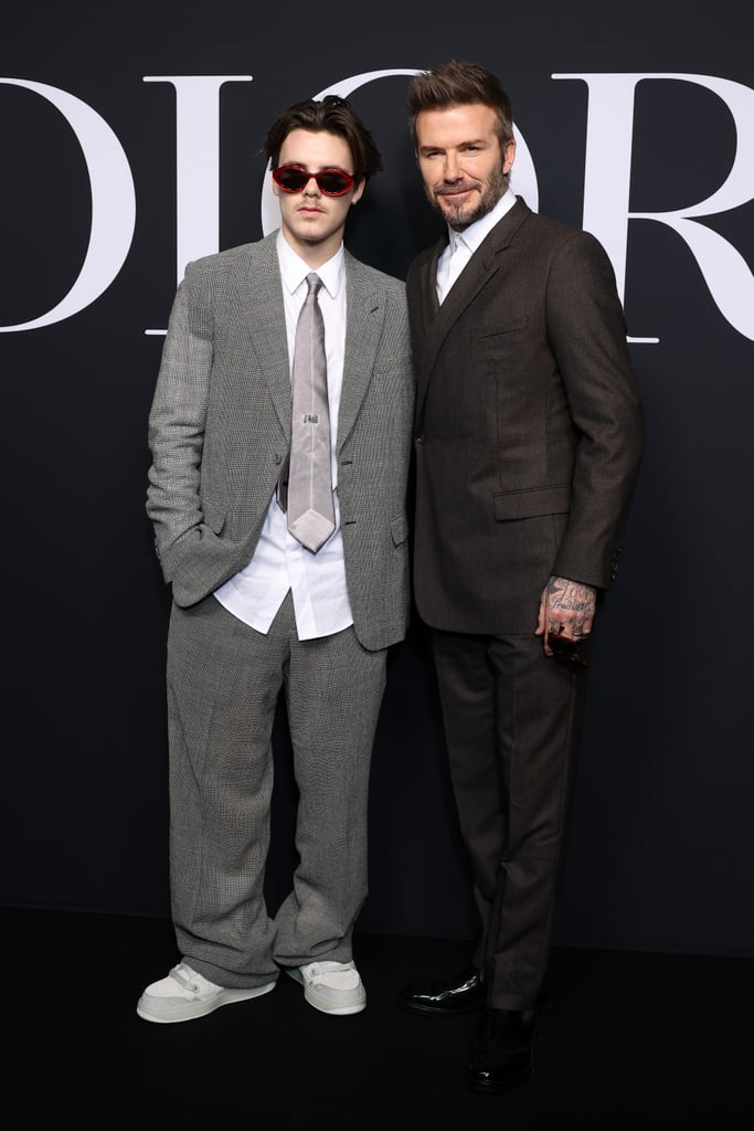 Cruz and David Beckham at the Dior Homme Menswear Fall 2023 Show