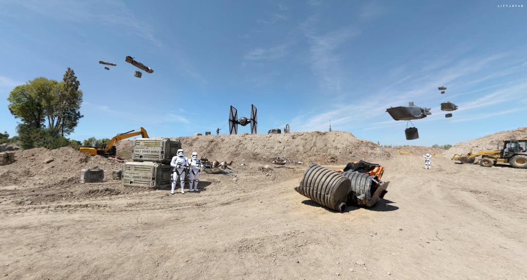 The Stormtroopers are keeping careful watch over the grounds.
