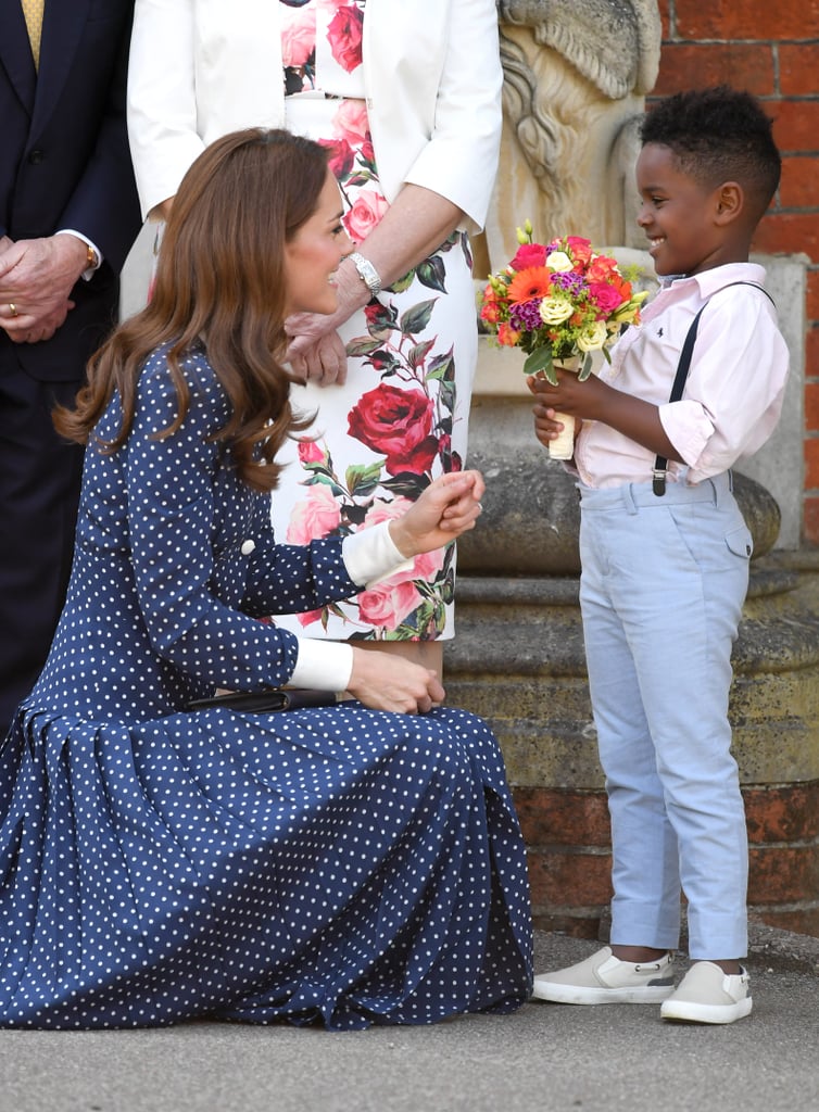 Kate Middleton Wears Polka-Dot Dress to Bletchley Park 2019