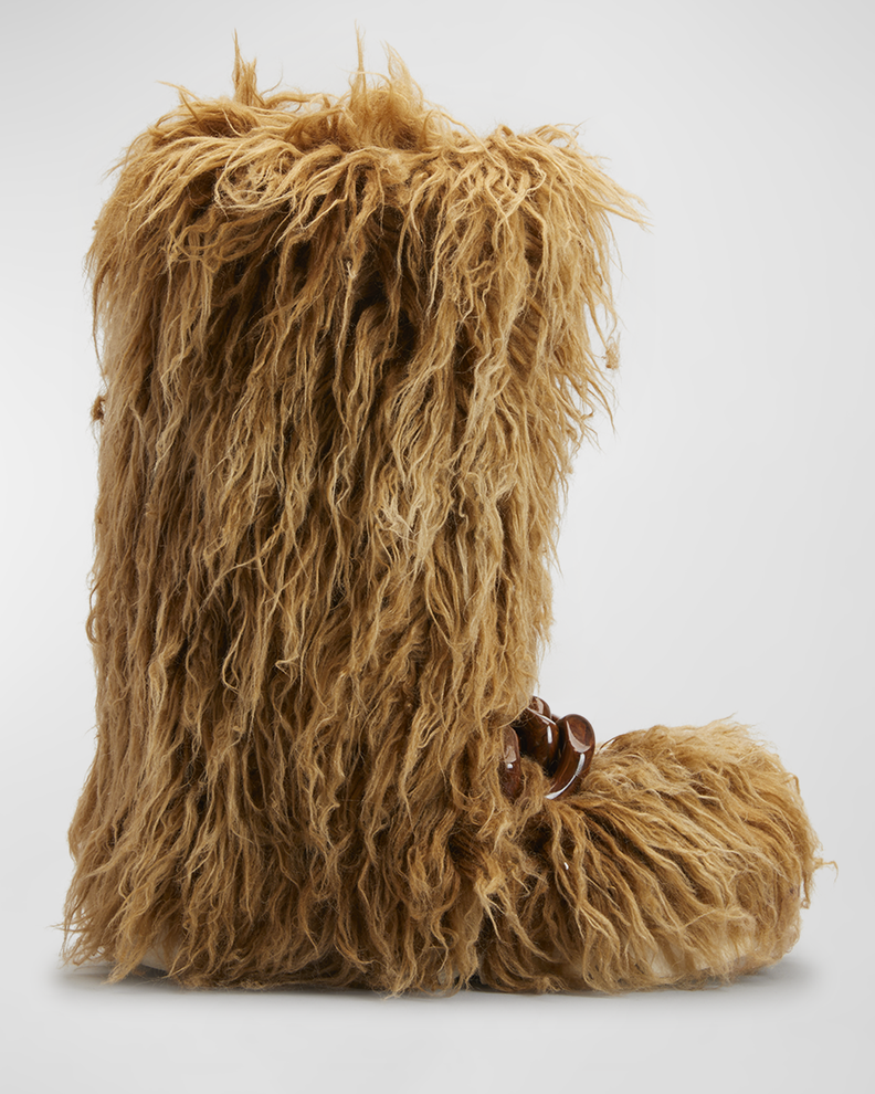 Stella McCartney Yeti Shaggy Faux Fur Ski Boots