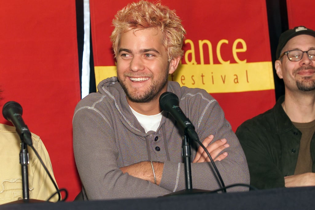 Joshua Jackson showed off some seriously blond hair at a press conference for The Laramie Project in 2002.