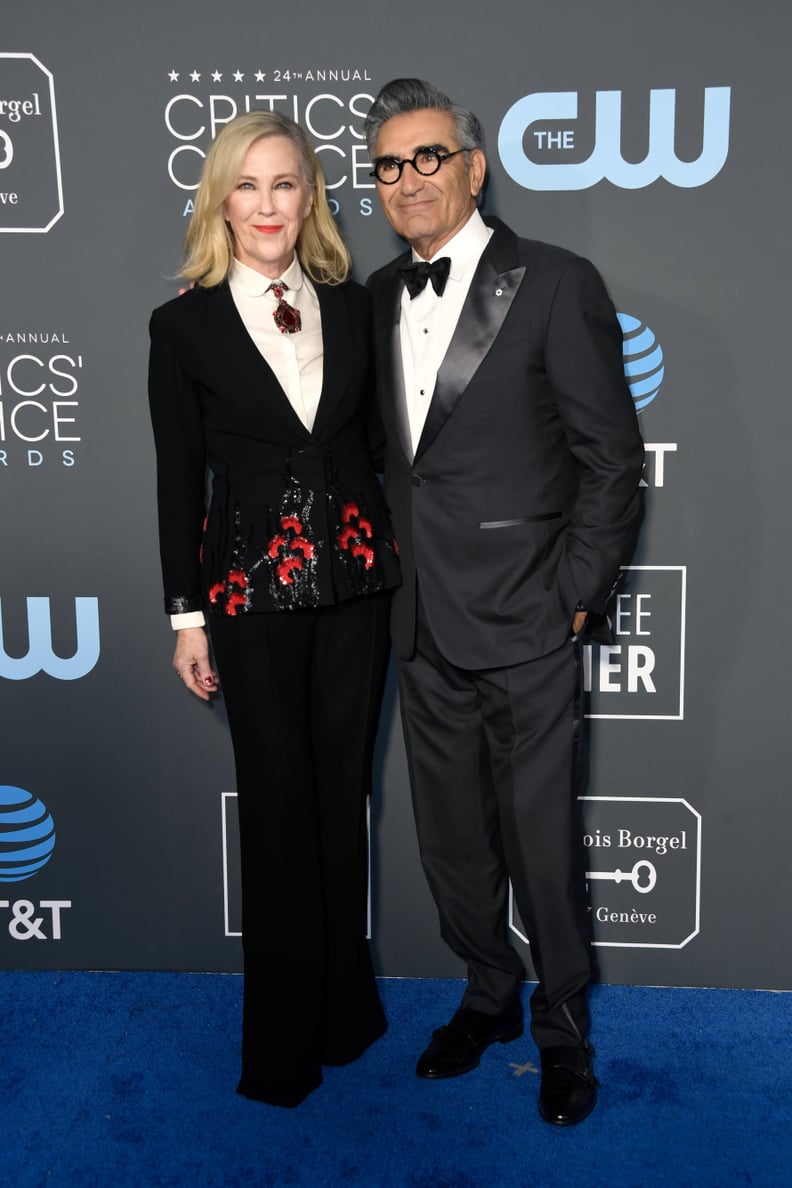 Eugene Levy and Catherine O'Hara at the 2019 Critics' Choice Awards