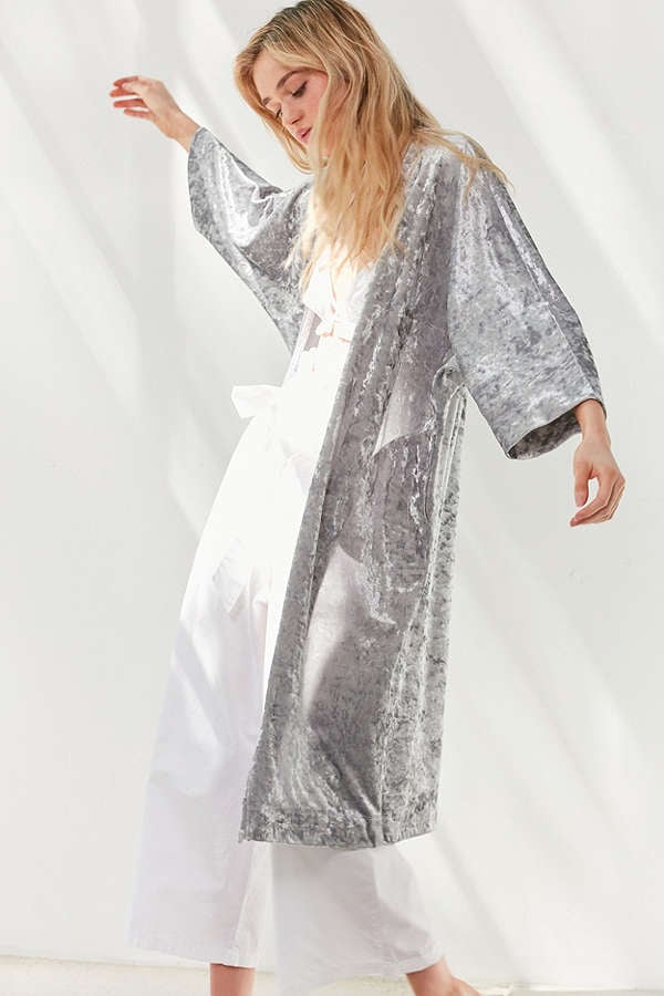A kimono or duster like the Urban Outfitters Crushed Velvet Kimono ($79) is a stress-free way to add a little bit of Fall to any look.