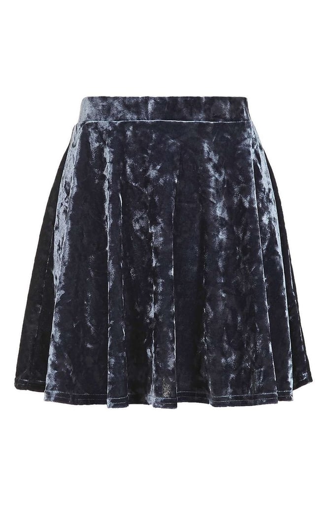 Topshop Velvet Skater Skirt ($35)