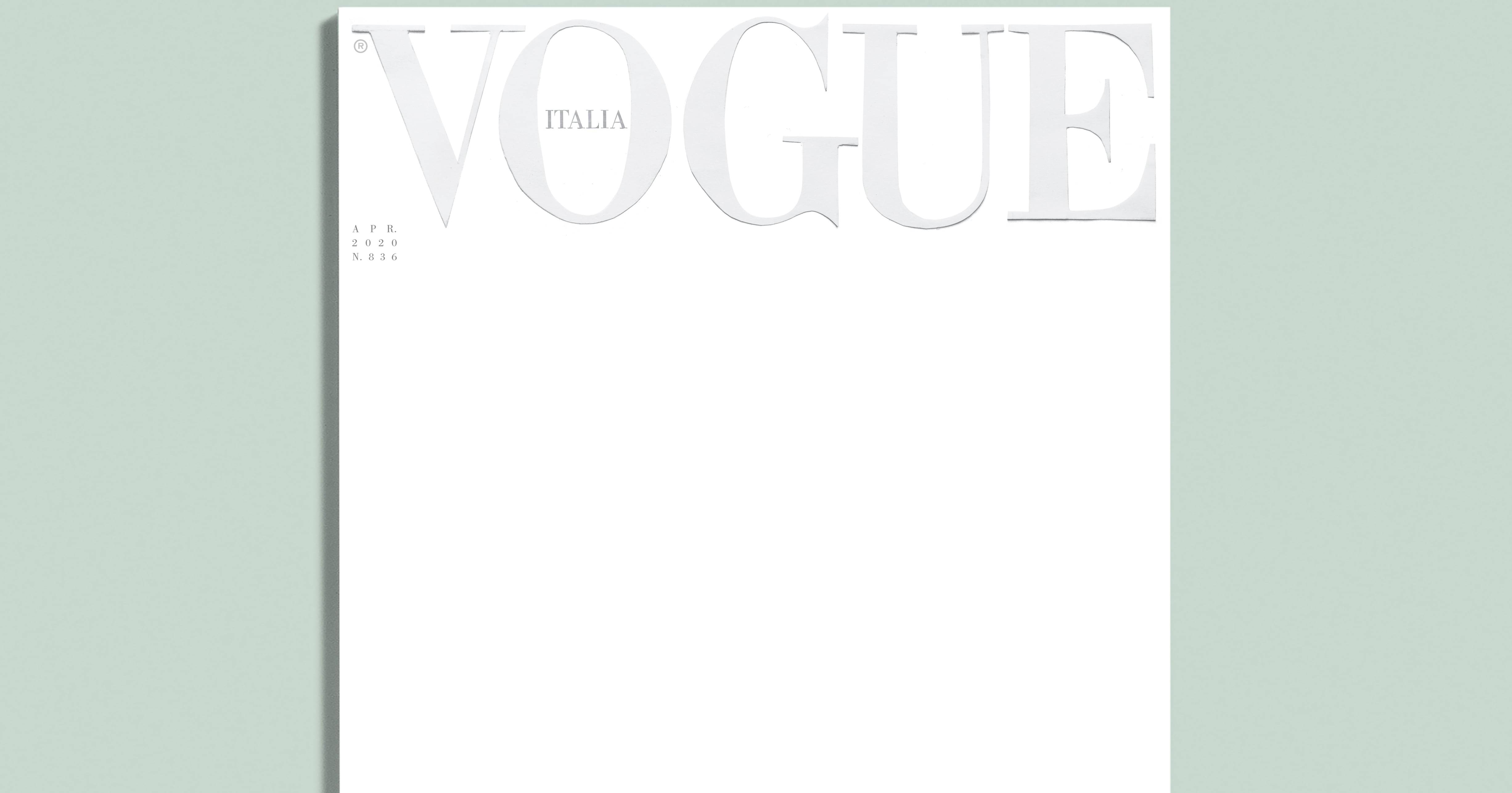 VOGUE ITALIA 2020 April No.836 2020年4月新品 VOGUE ITALIA WHITE EDITION 836 MAGAZINE APRILE 2020 CORONAVIRUS
