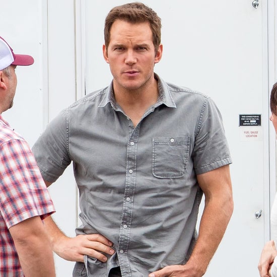 Jennifer Lawrence and Chris Pratt on Set of Passengers