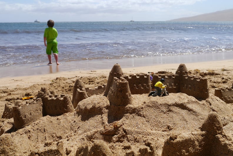 He Makes Awesome Sandcastles