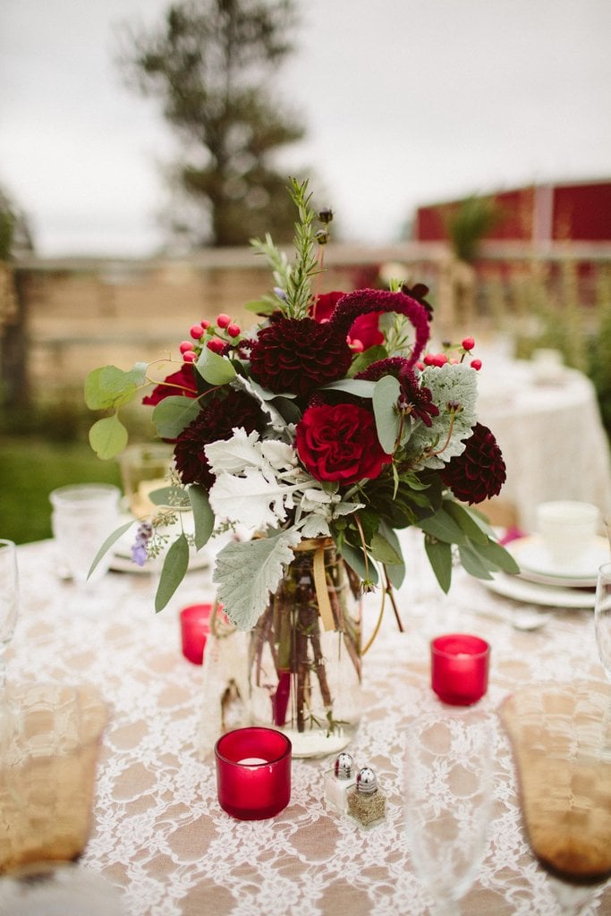 Lamb's ear, hypericum, and celosia