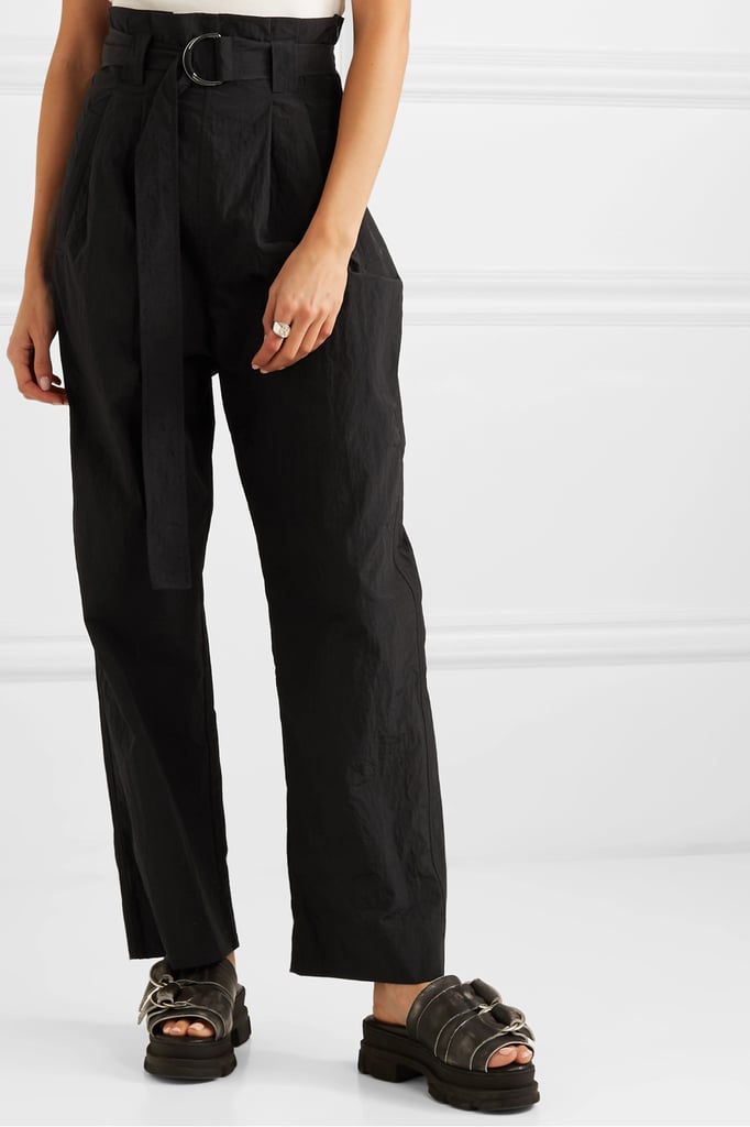 Ganni Belted Tech Shell Straight Leg Pants 215 75 Best Work