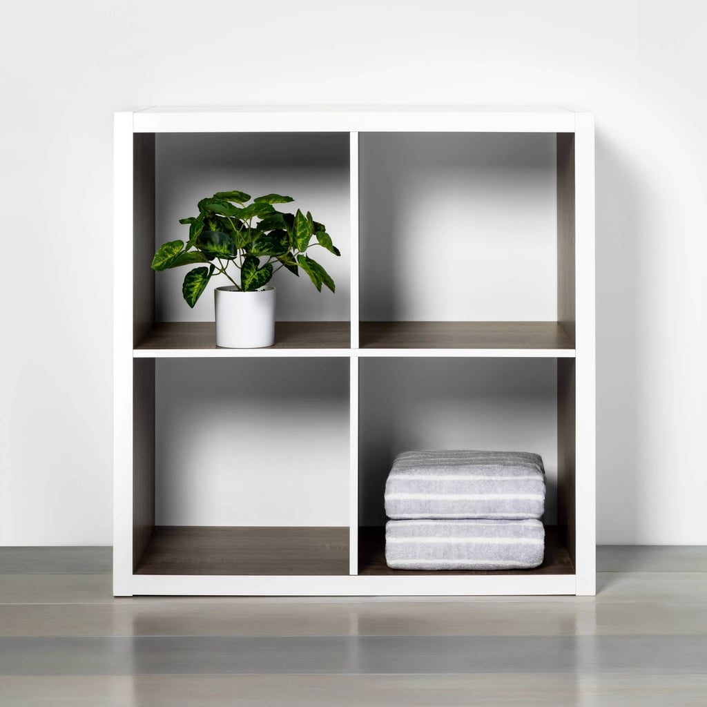 4Cube Storage Organizer White With Wood Accents Best SmallSpace