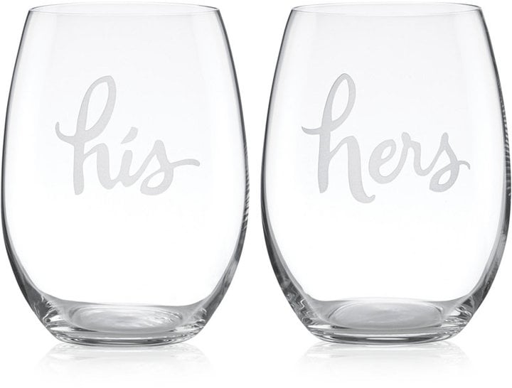 Kate Spade Stemless Wineglasses