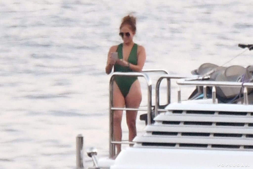 Jennifer Lopez and Alex Rodriguez on Yacht in Italy 2018