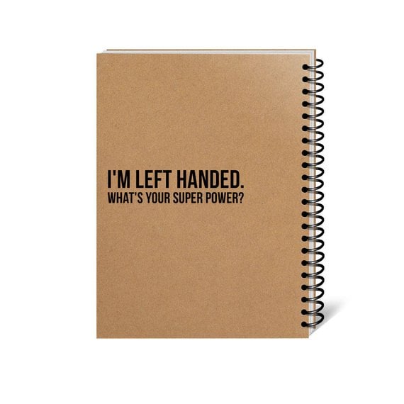 Left Handed Super Power Writing Journal
