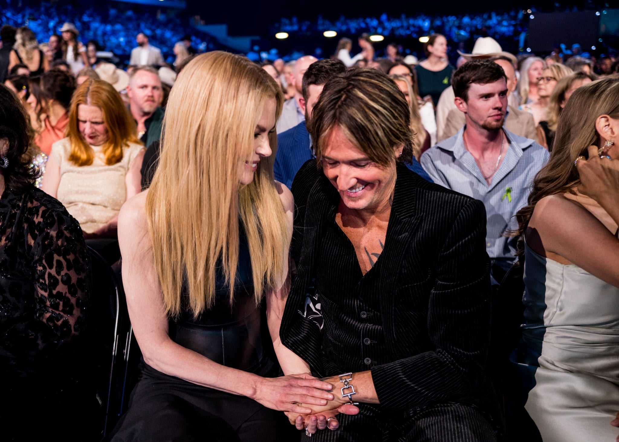 FRISCO, TEXAS - MAY 08: (L-R) Nicole Kidman and Keith Urban attend the 60th Academy of Country Music Awards at The Star in Frisco on May 08, 2025 in Frisco, Texas.  (Photo by John Shearer/Getty Images for ACM)