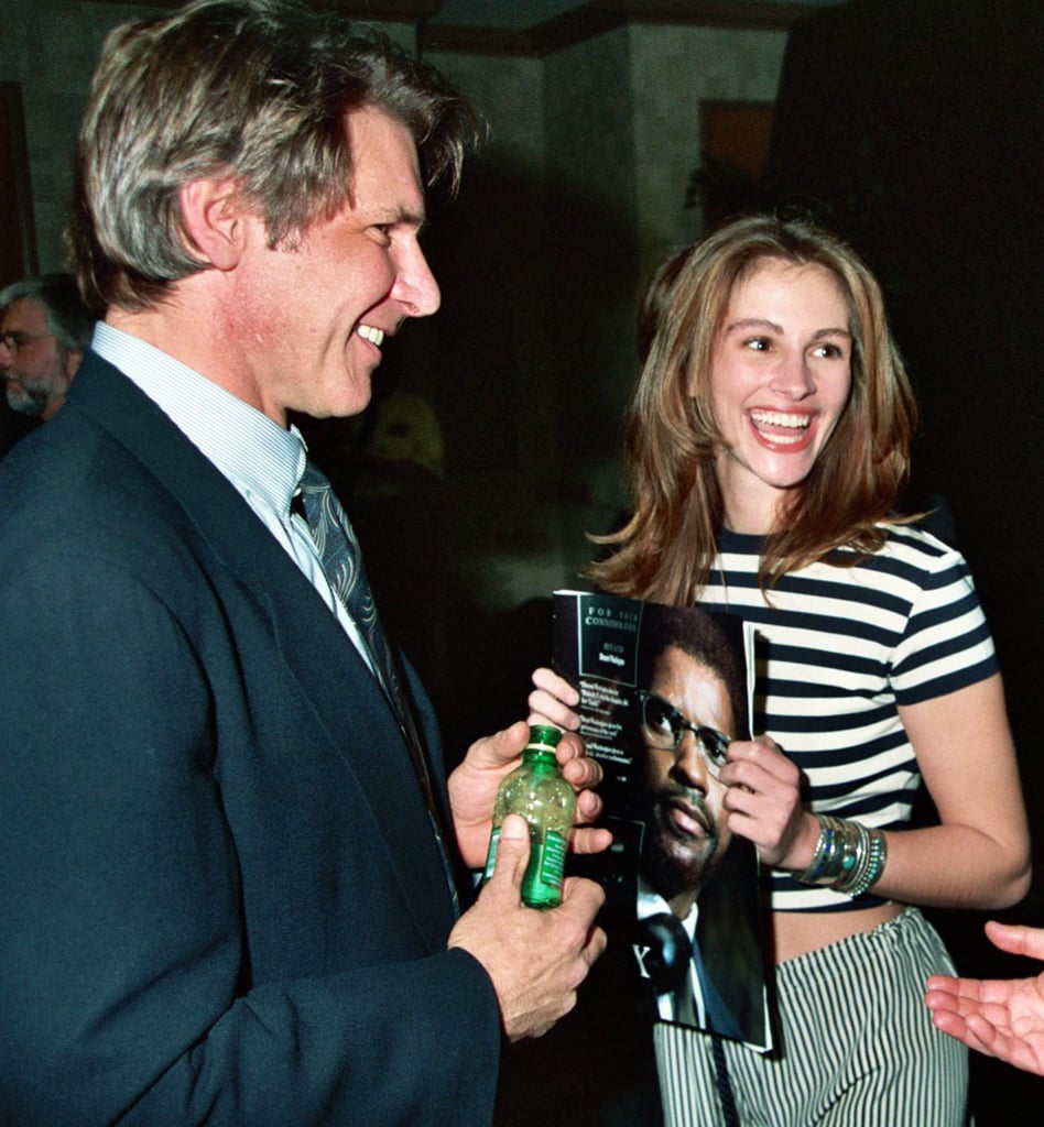A fresh-faced Julia hung out with Harrison Ford at ShoWest in 1993.